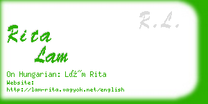 rita lam business card